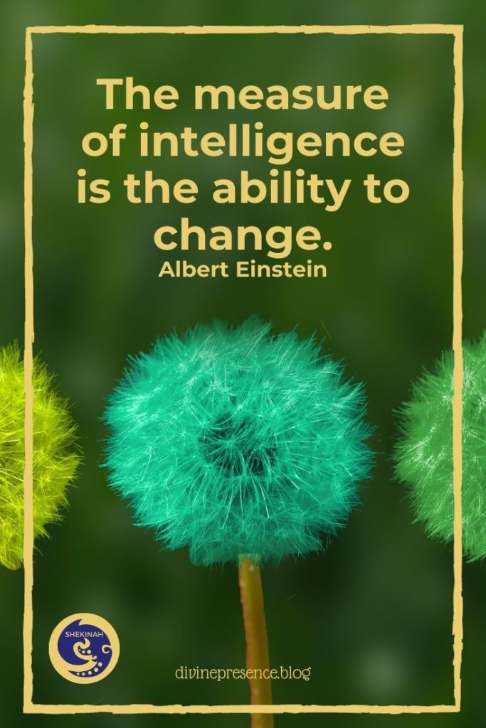 wisdom, change, intelligence, divine love, The measure of intelligence is the ability to change. Albert Einstein